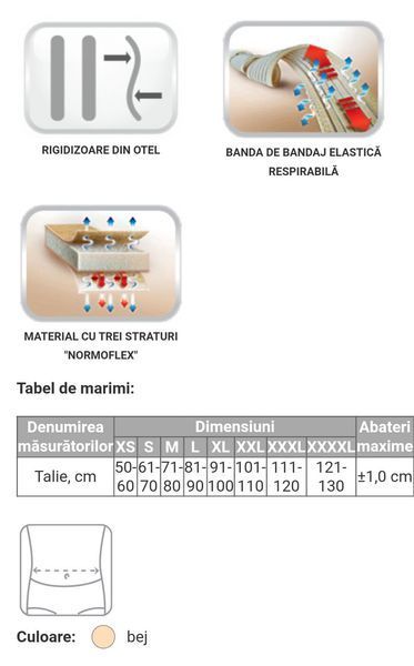 M3011 Suport medical sacro-lombar elastic (cu 4 sejururi)