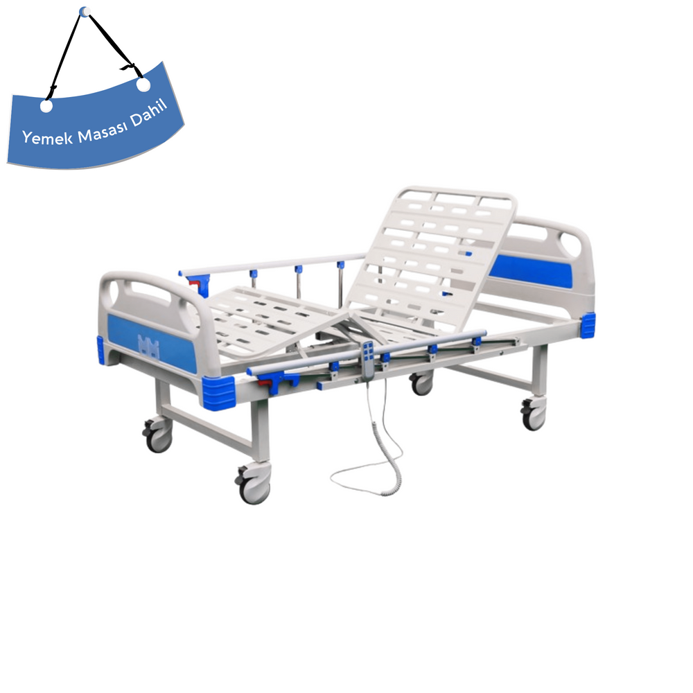 Pat medical electric cu 3 functii, două motoare capacitate 150 kg, cu balustrade tip pistol  RYATM2 фото