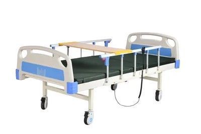 Electric medical bed with 3 functions, two motors, capacity 150 kg, with pistol-type railings