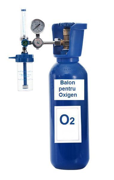 Oxygen Medical bottle with reducer - complete set