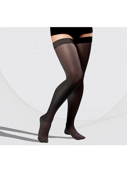 LYON Long compression stockings for varicose veins 18-21 mmHg.(class 1), closed toes VG014