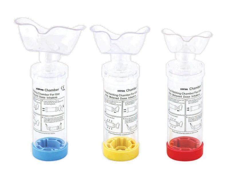 Inhalation chamber- Spacer- Manual inhaler (1-5 years), Yellow, 1-5