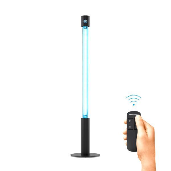 Bactericidal lamp with metal stand and remote control 15W 360&deg;, Black